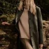 Jigsaw Leather Knee Length Coat