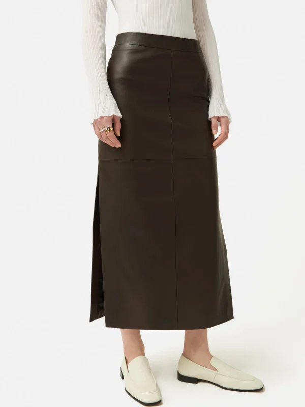 Jigsaw Leather Maxi Skirt