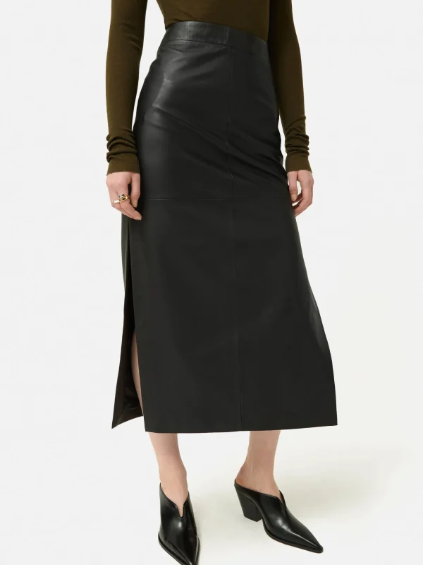 Jigsaw Leather Maxi Skirt