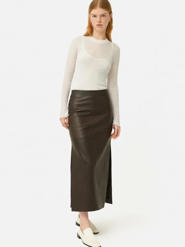 Jigsaw Leather Maxi Skirt