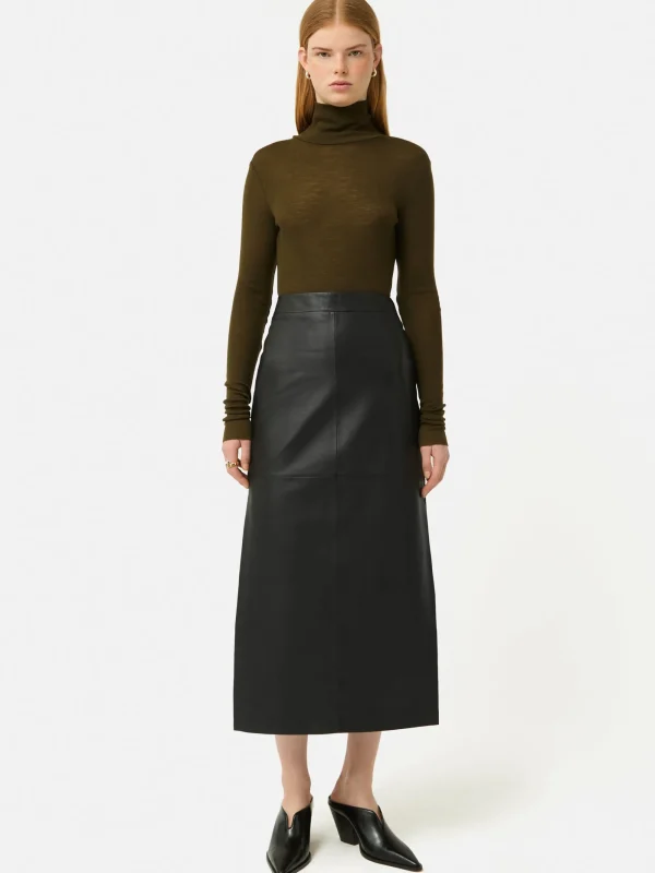 Jigsaw Leather Maxi Skirt