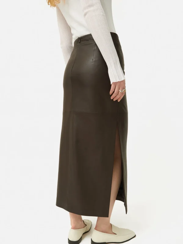 Jigsaw Leather Maxi Skirt