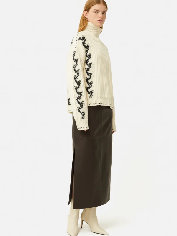 Jigsaw Leather Maxi Skirt