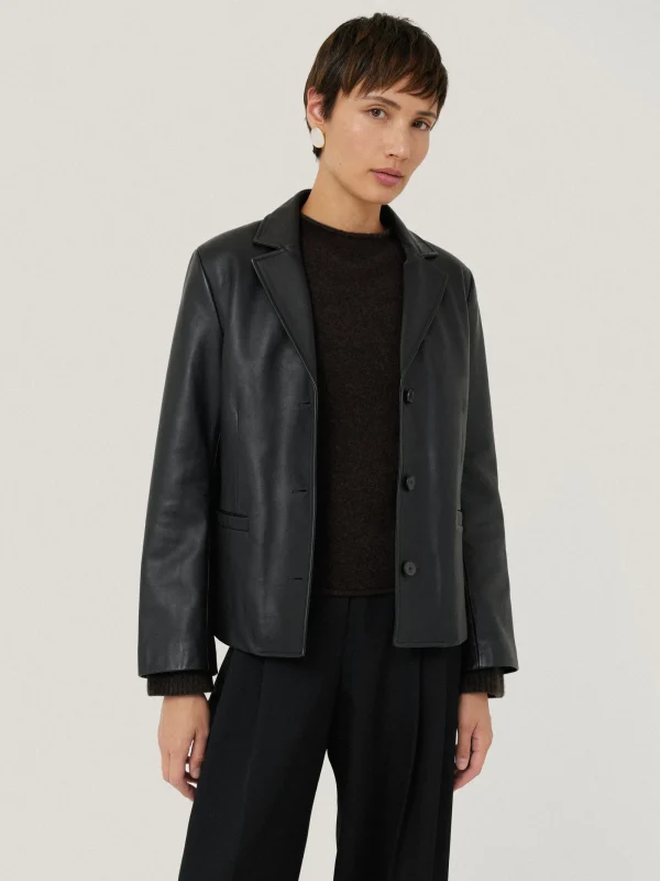 Jigsaw Leather Tailored Blazer