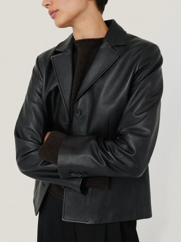 Jigsaw Leather Tailored Blazer