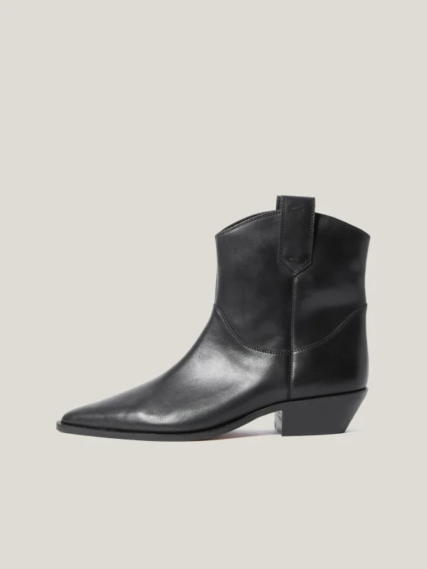 Jigsaw Leather Western Ankle Boot