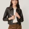 Jigsaw Leather Zip Front Biker