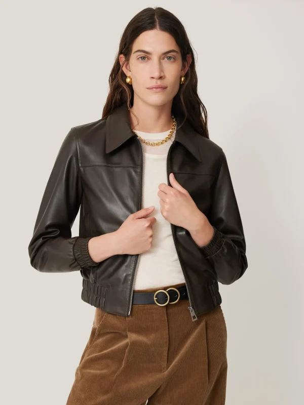 Jigsaw Leather Zip Front Biker