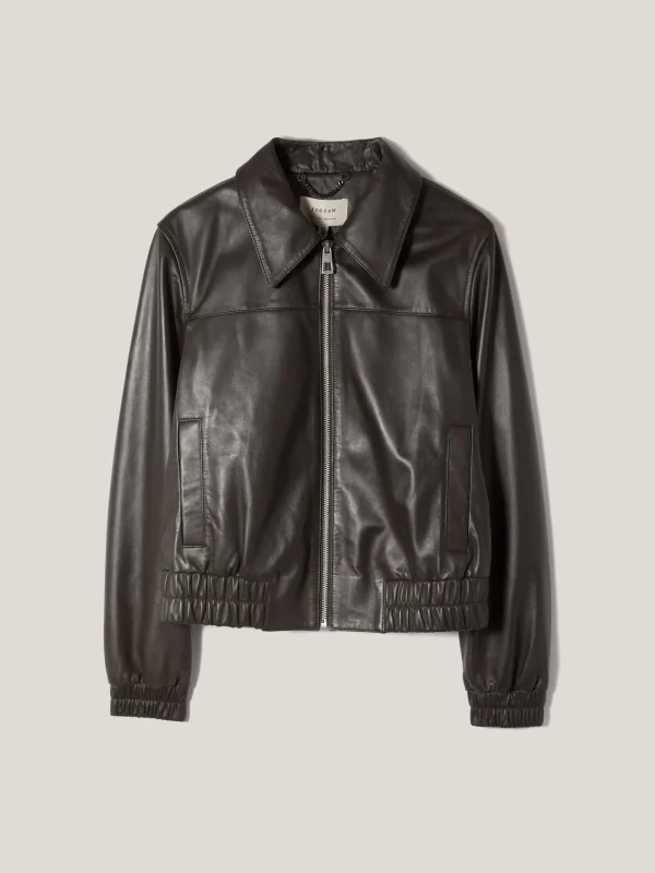 Jigsaw Leather Zip Front Biker