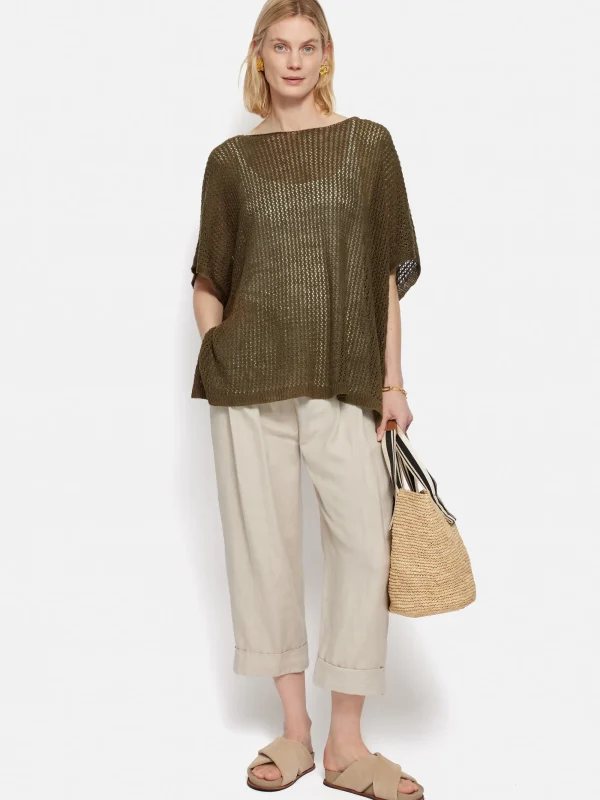 Jigsaw Linen Poncho