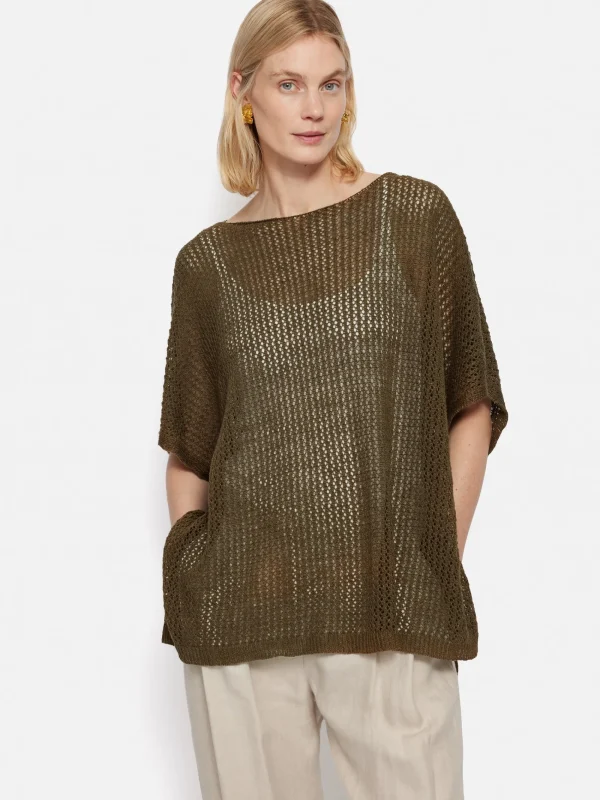 Jigsaw Linen Poncho