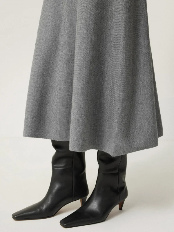 Jigsaw Merino Knitted A-line Skirt