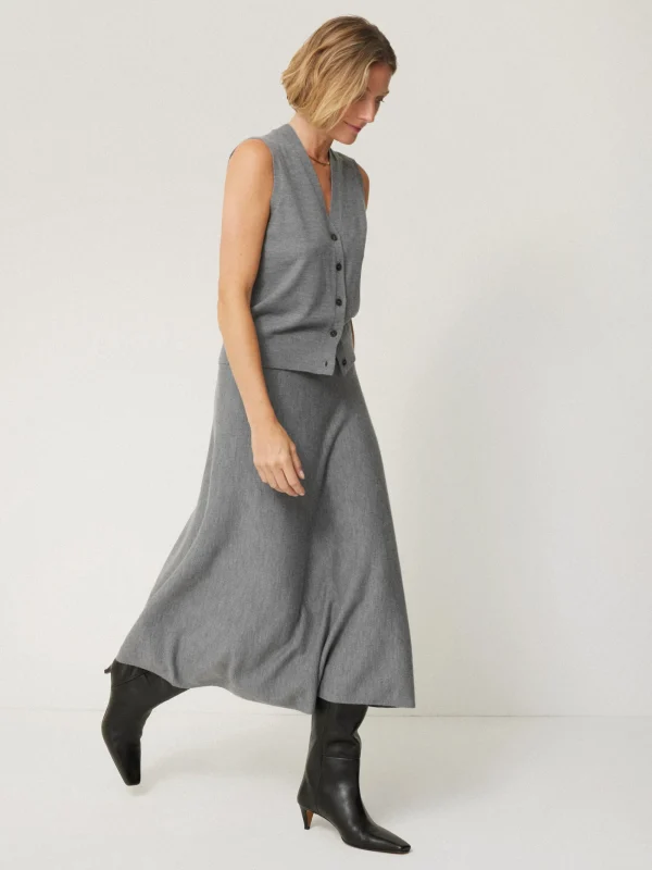 Jigsaw Merino Knitted A-line Skirt