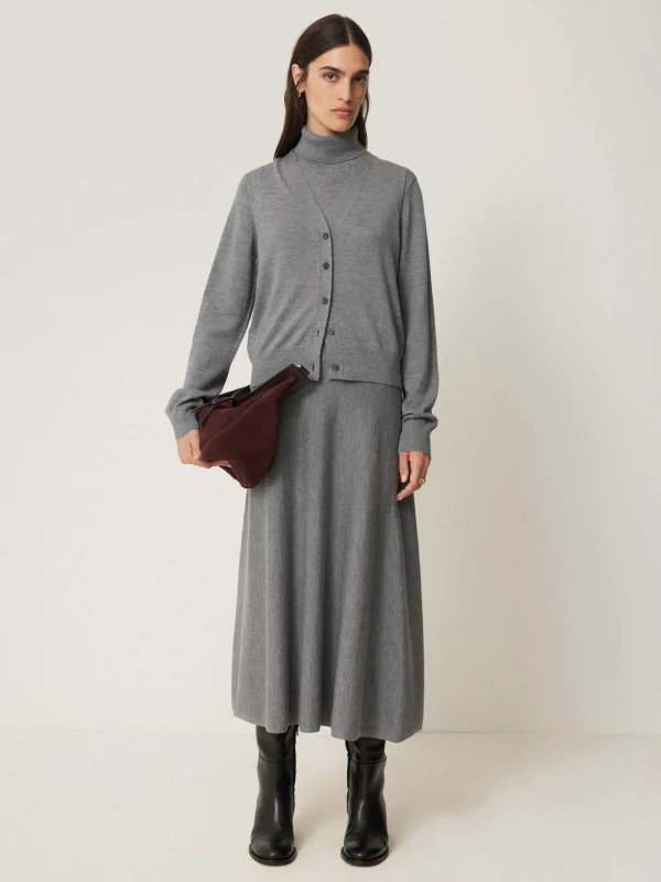 Jigsaw Merino Knitted A-line Skirt