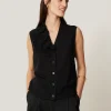 Jigsaw Merino Ruffle Waistcoat