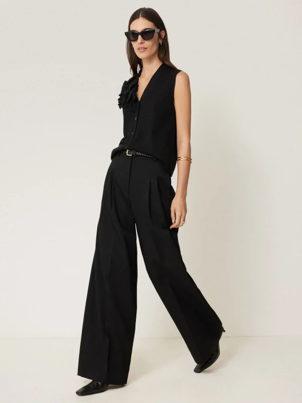 Jigsaw Merino Ruffle Waistcoat