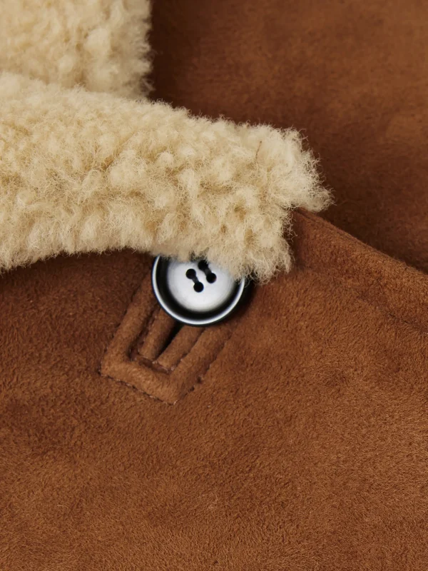 Jigsaw Merino Shearling Leather Coat