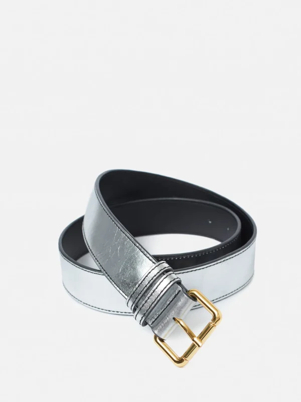 Jigsaw Metallic Leather Belt