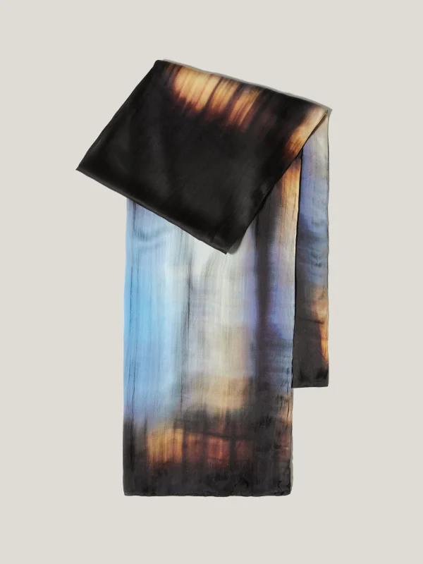 Jigsaw Modern Tie Dye Silk Scarf