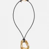 Jigsaw Molten Loop Leather Necklace