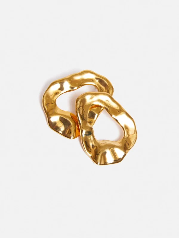 Jigsaw Molten Loop Stud Earring