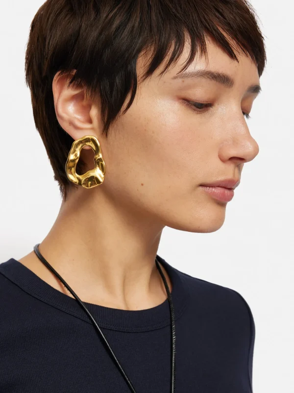 Jigsaw Molten Loop Stud Earring