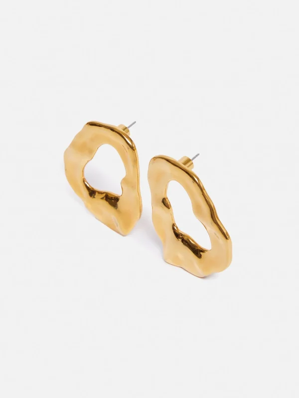 Jigsaw Molten Loop Stud Earring