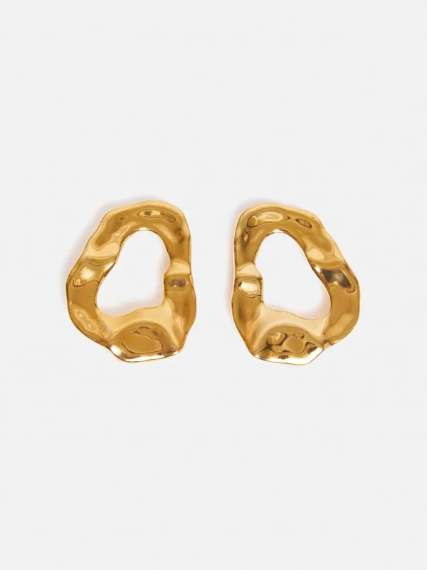 Jigsaw Molten Loop Stud Earring