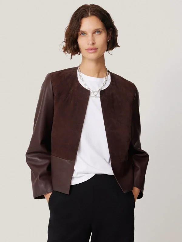 Jigsaw Nakoa Leather Mix Jacket