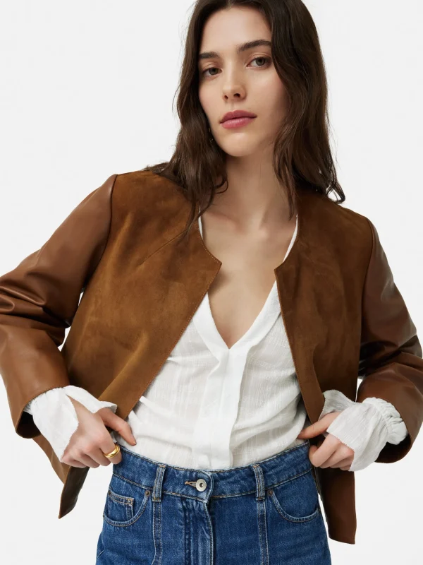 Jigsaw Nakoa Leather Mix Jacket