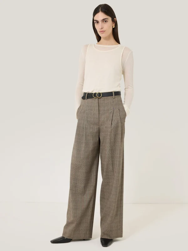 Jigsaw Nik Cotton Check Trouser