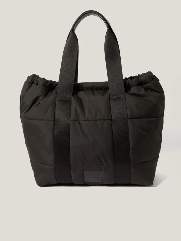 Jigsaw Nylon Quilted Drawstring Tote