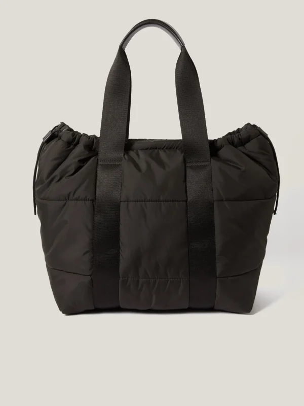 Jigsaw Nylon Quilted Drawstring Tote