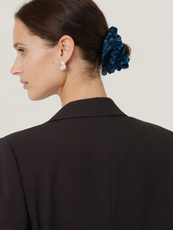 Jigsaw Plisse Velvet Scrunchie