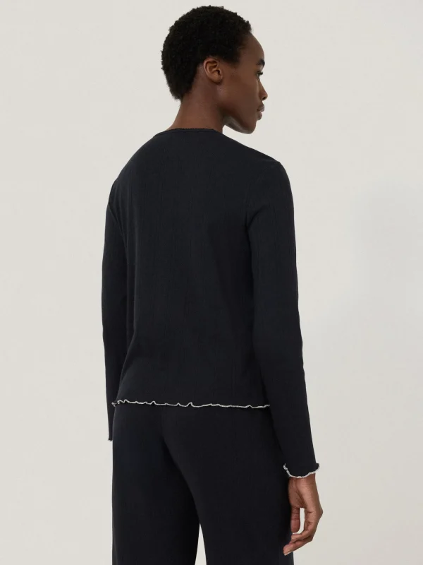 Jigsaw Pointelle Pyjama Henley Top