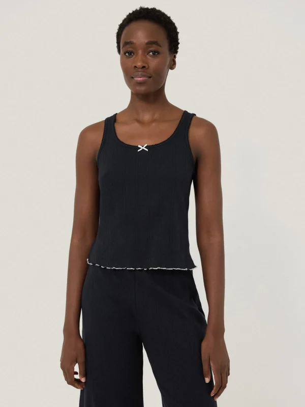 Jigsaw Pointelle Pyjama Vest Top