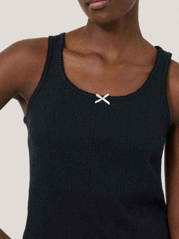 Jigsaw Pointelle Pyjama Vest Top