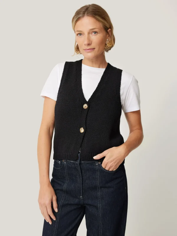 Jigsaw Pure Cotton Knitted Waistcoat