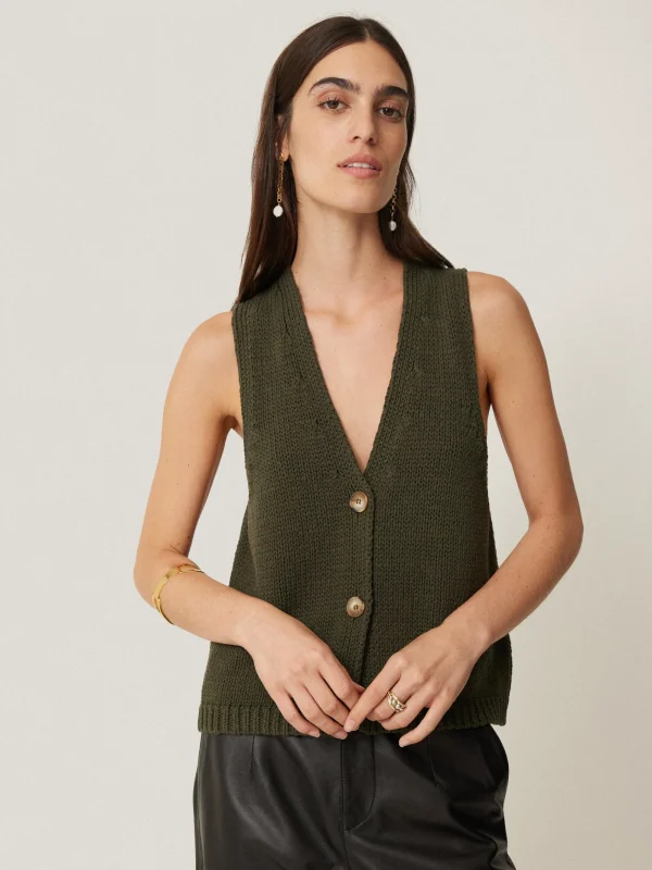 Jigsaw Pure Cotton Knitted Waistcoat