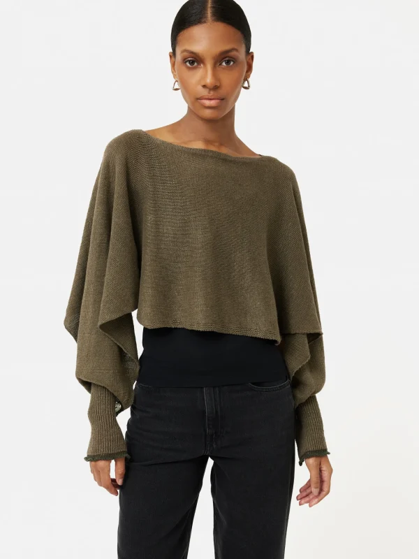 Jigsaw Pure Linen Poncho Sweater