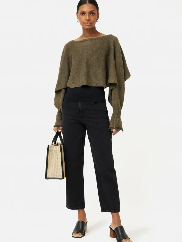 Jigsaw Pure Linen Poncho Sweater