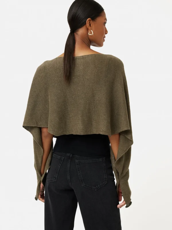 Jigsaw Pure Linen Poncho Sweater