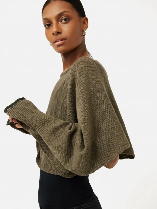 Jigsaw Pure Linen Poncho Sweater