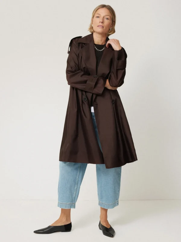 Jigsaw Pure Silk Trench Coat