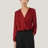 Jigsaw Recycled Satin Drape Wrap Top