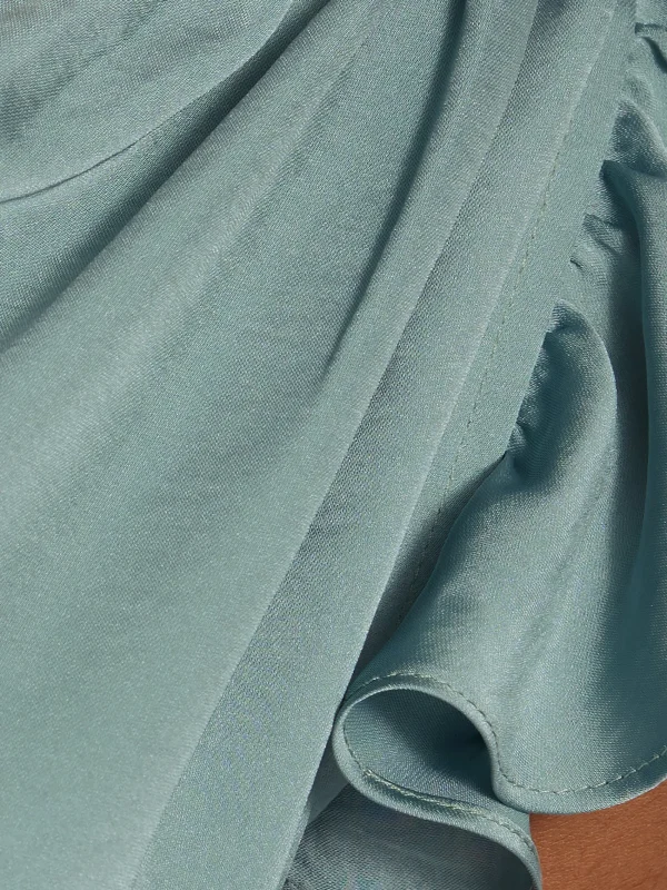 Jigsaw Recycled Satin Frill Neck Top