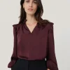 Jigsaw Recycled Satin Ruffle Top