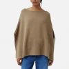 Jigsaw Reversible Cotton Blend Poncho