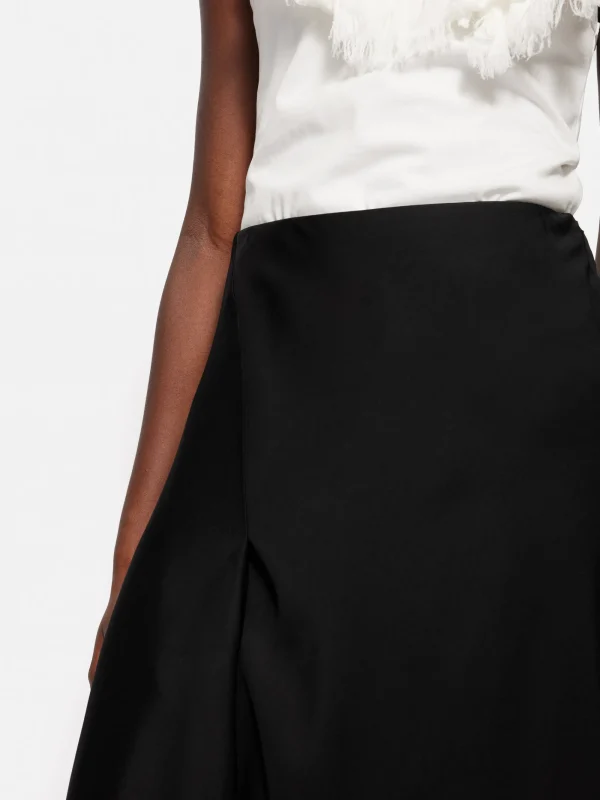 Jigsaw Satin Bias Asymmetric Skirt