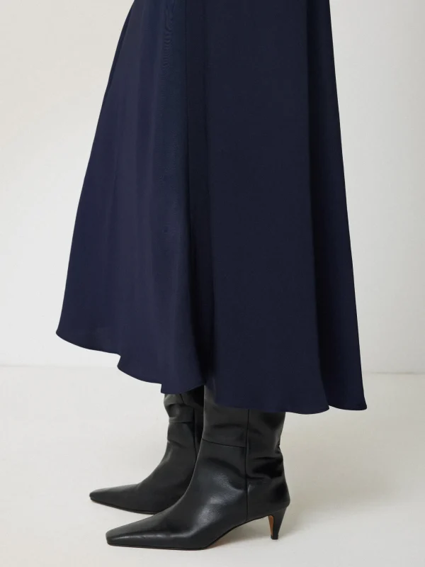 Jigsaw Satin Bias Asymmetric Skirt